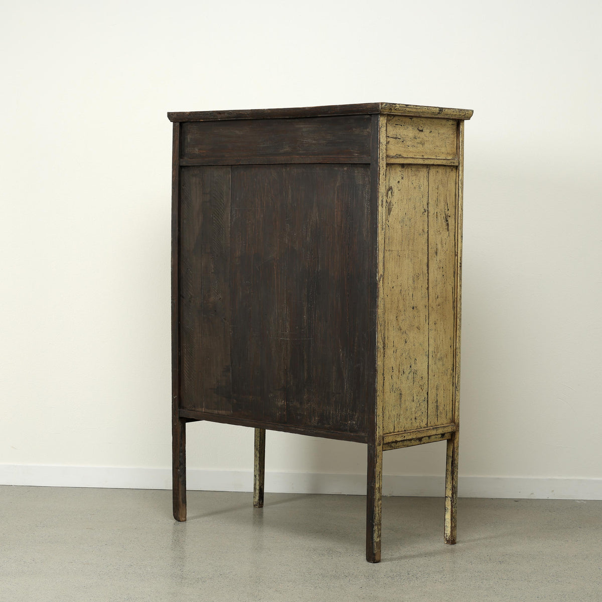 Approx. 45" Wide 70" Tall Vintage Pharmacy Cabinet with Open Display Shelf
