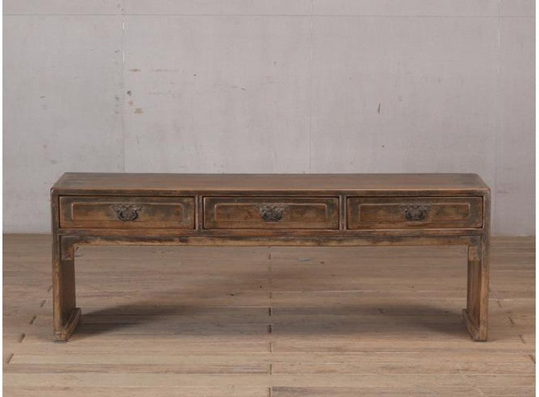 Approx 55" Wide Antique Table with Three Drawers