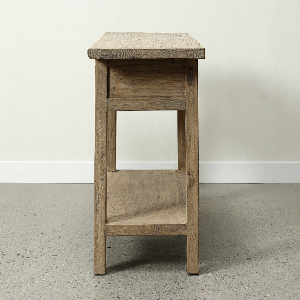 Approx 43" Wide Console with Two Drawers Weathered Natural