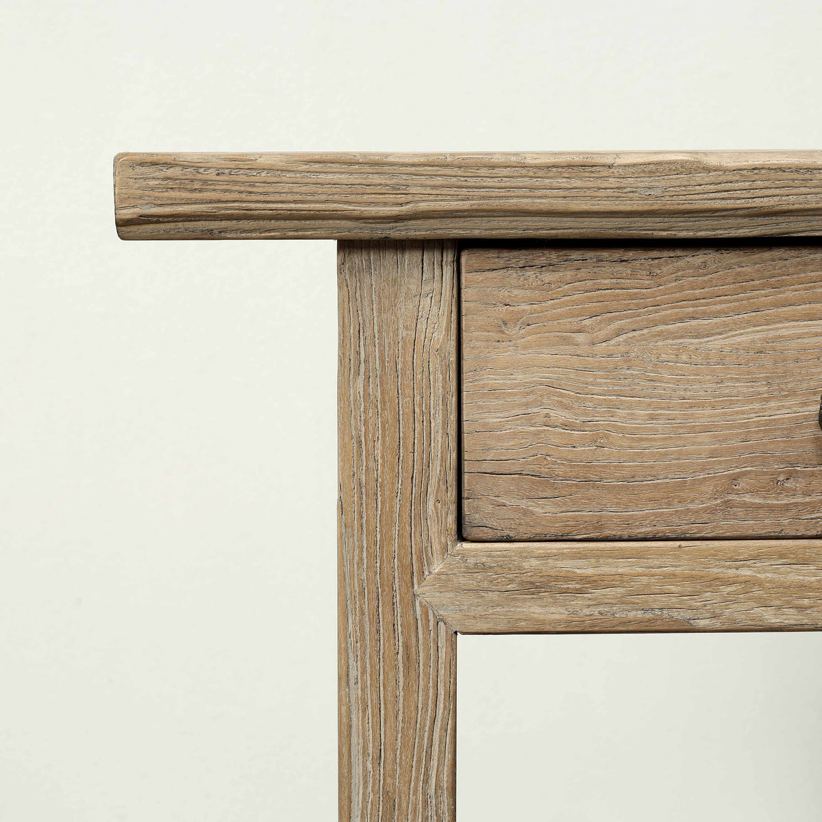 Approx 43" Wide Console with Two Drawers Weathered Natural