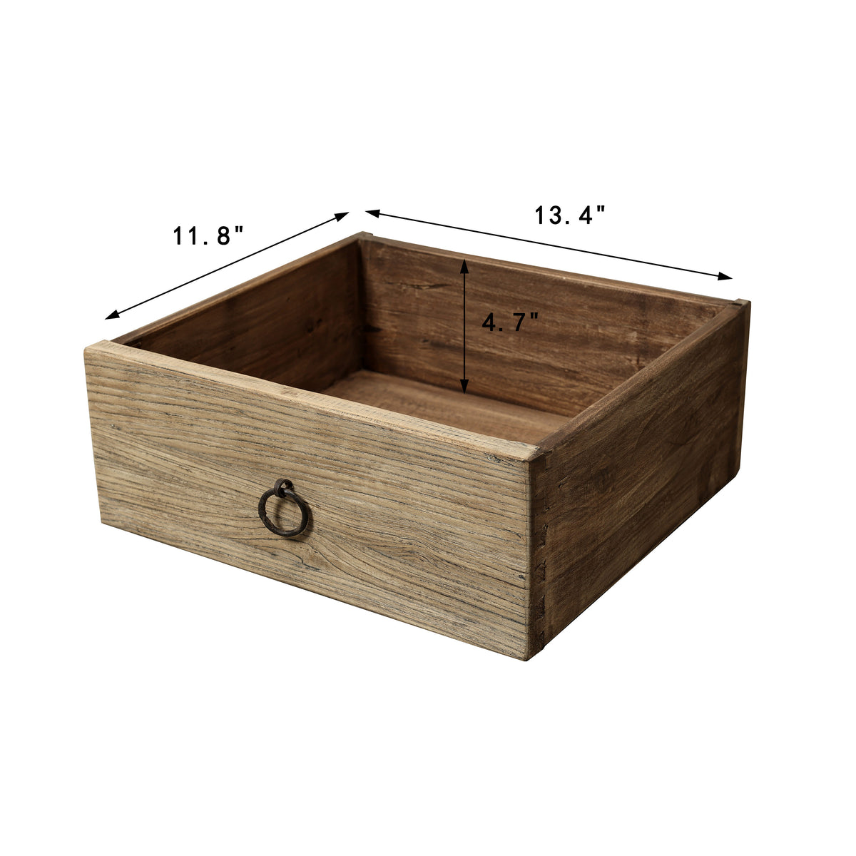 Approx 43" Wide Console with Two Drawers Weathered Natural