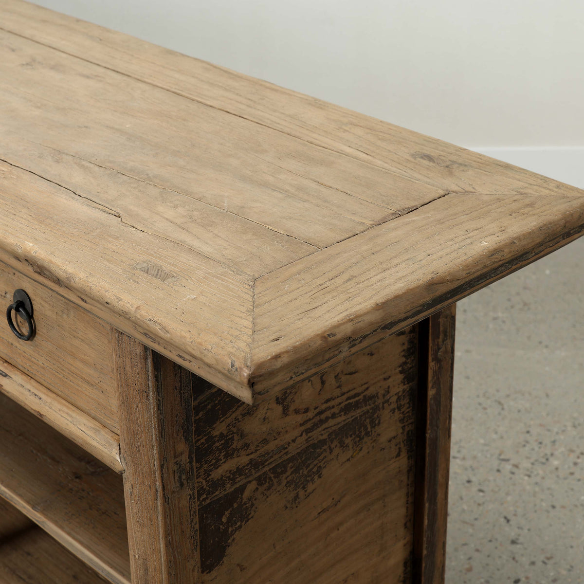 Approx. 104" Wide Vintage Sideboard with 6 Drawers, Weathered Natural