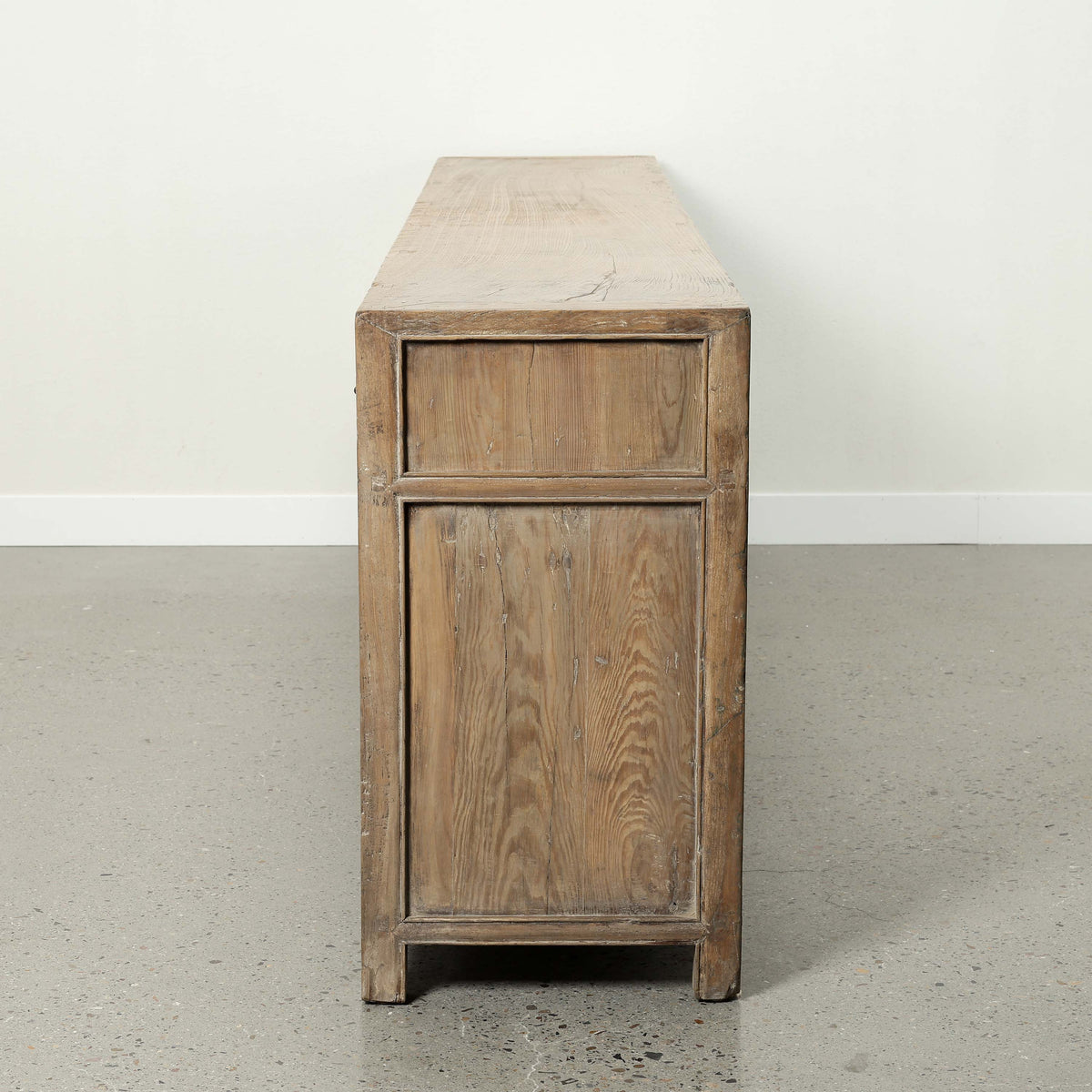 Approx. 120" Wide Vintage Sideboard with 7 Drawers, Weathered Natural