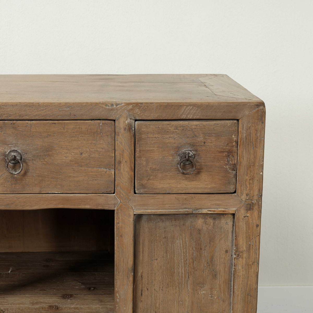 Approx. 120" Wide Vintage Sideboard with 7 Drawers, Weathered Natural
