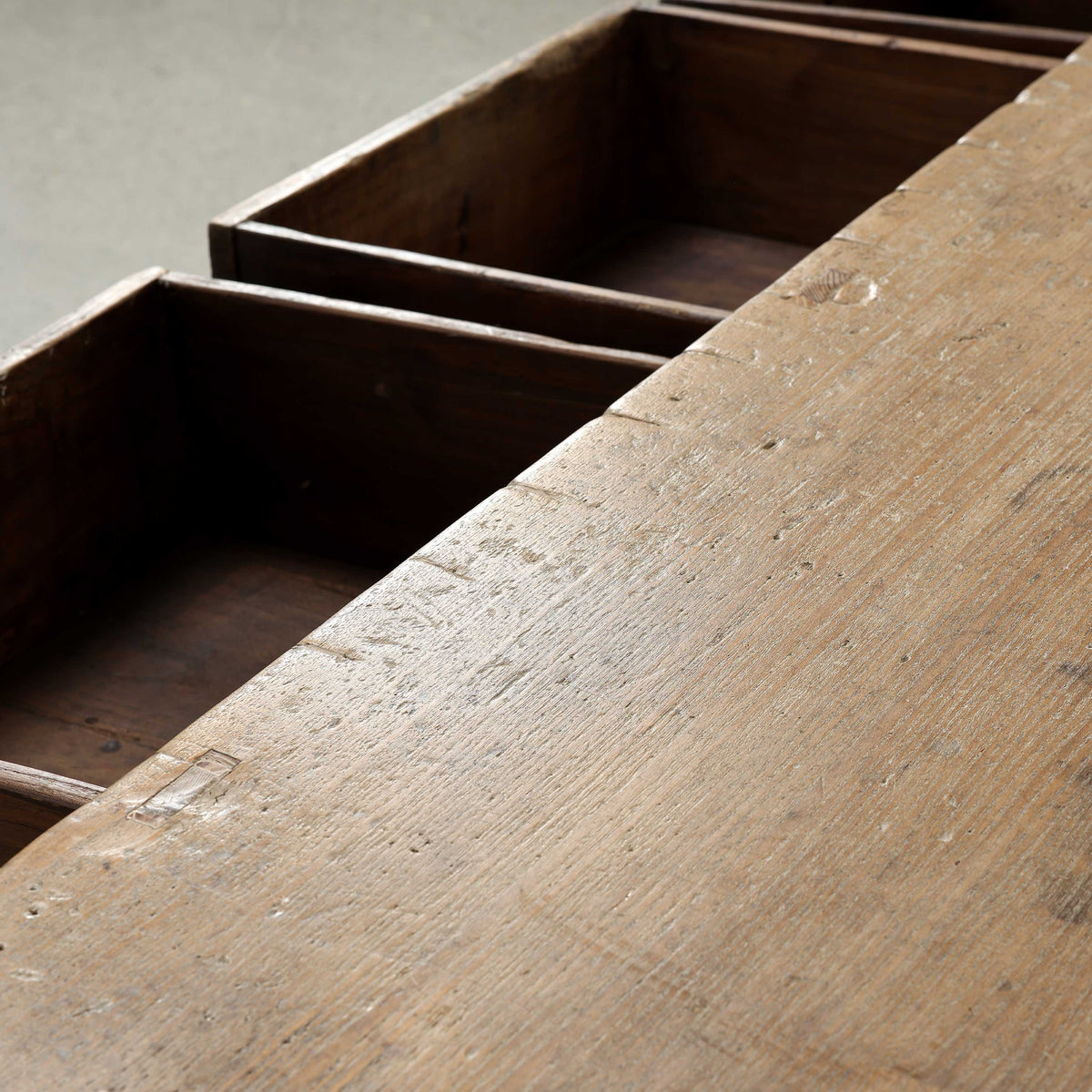 Approx. 120" Wide Vintage Sideboard with 7 Drawers, Weathered Natural