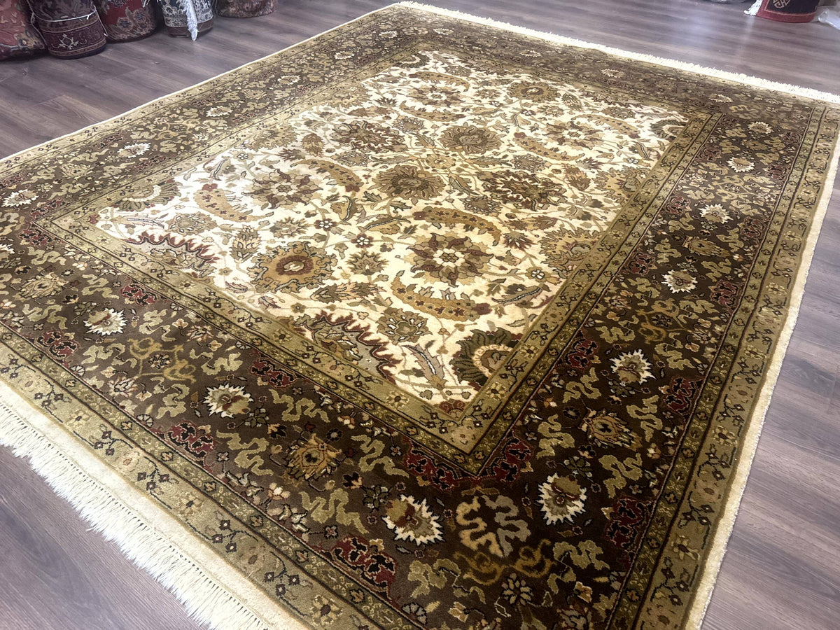 Indo Persian Mahal Rug 8x10, Floral Traditional Wool Oriental Carpet - Jewel Rugs, view 3