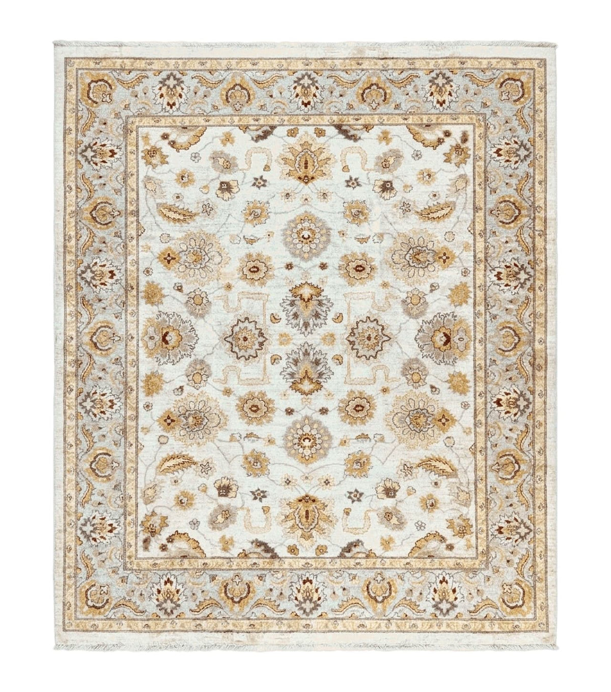 Peshawar Rug 8x10, Oushak Rug, Neutral Colors Hand Knotted Farmhouse Rug - Jewel Rugs
