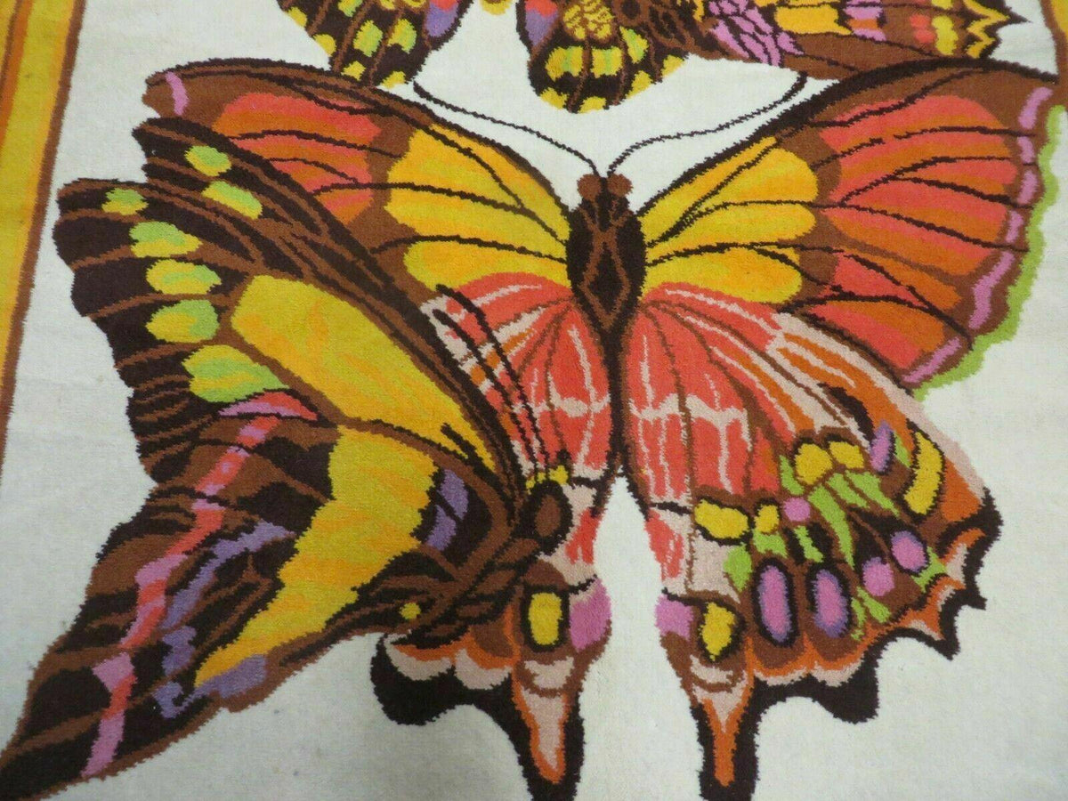 4' X 6' Tartare Modern Hand Knotted Spainsh Wool Rug Butterfly Getting Wings Nice - Jewel Rugs, view 5