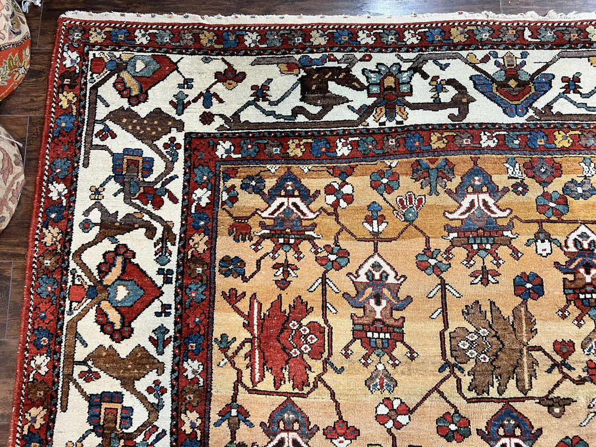 Antique Persian Bakhtiari Rug 14x19 – Rare Palace Size Carpet - Jewel Rugs, view 6