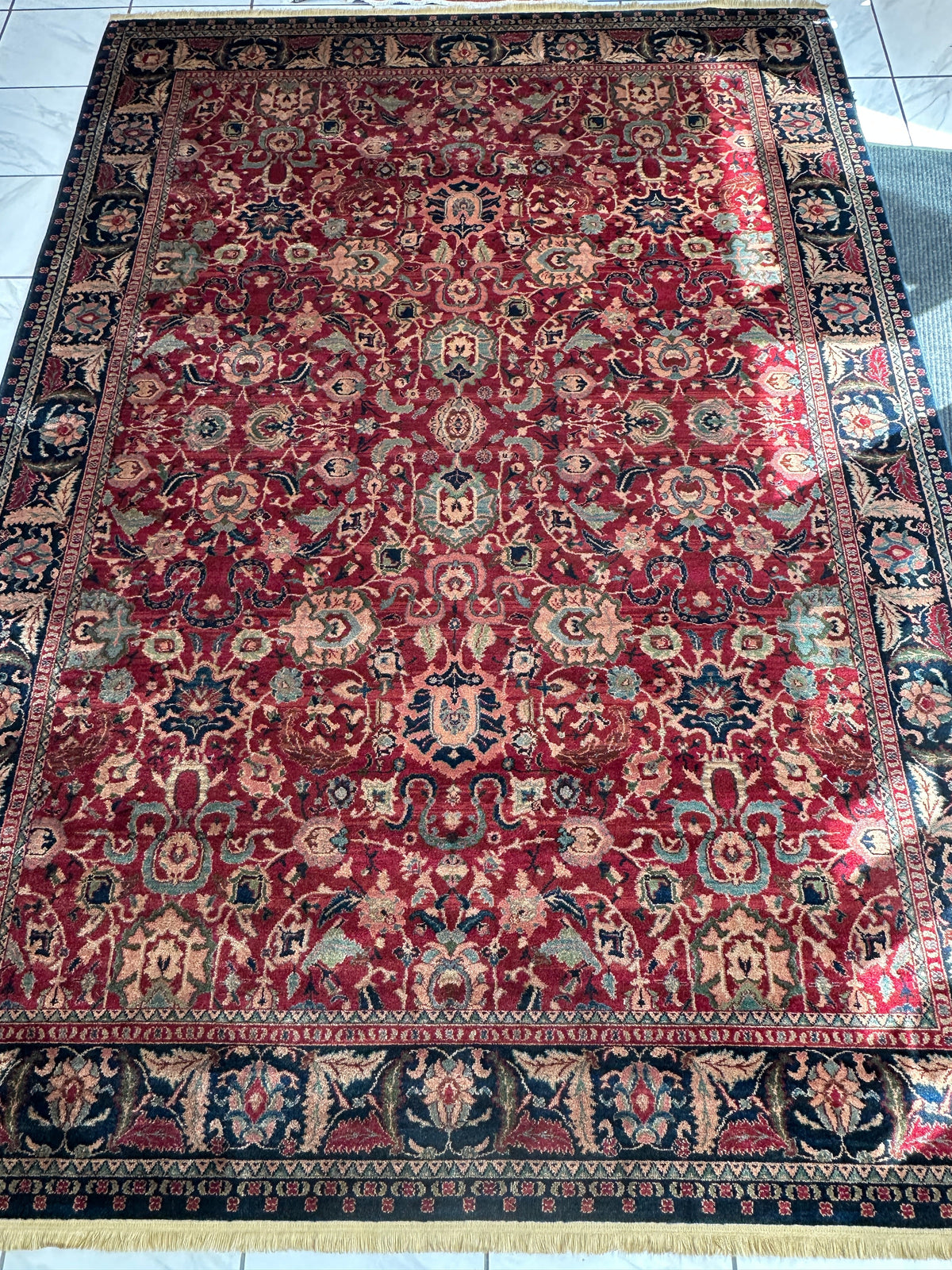Karastan Samovar Teawash Rug 8'8" x 12', Machine-Made Wool, Vintage - Rugistan