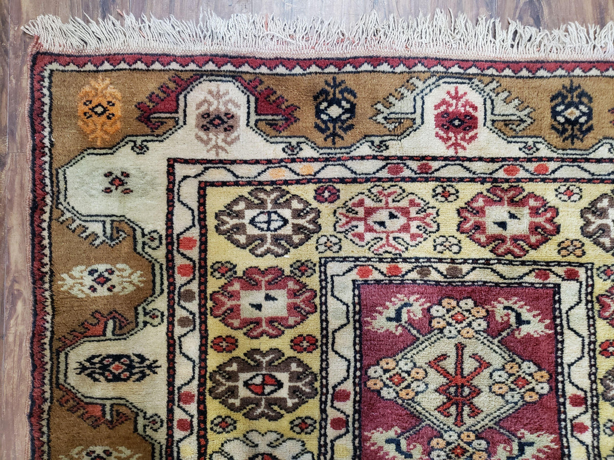 Turkish Caucasian Rug 4x7, Wool Turkish Talish Carpet, Geometric Rug - Jewel Rugs, view 7