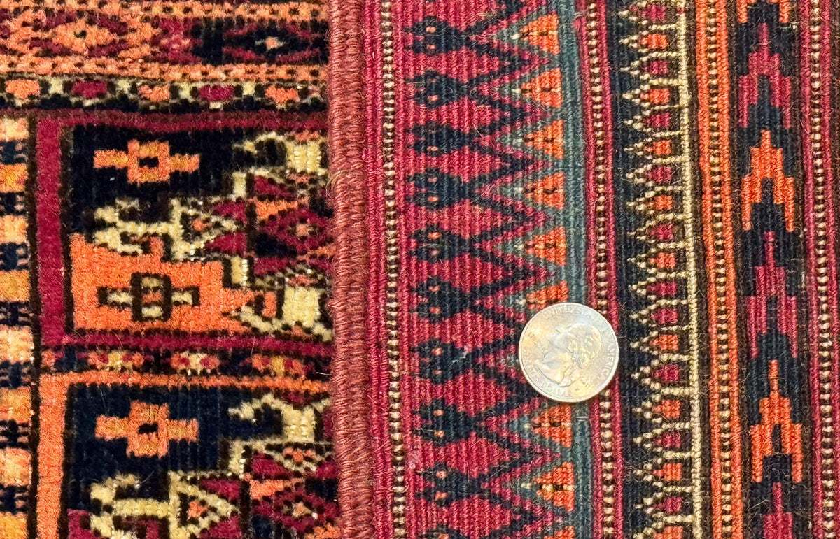 Antique Persian Turkoman Mafresh Rug 1x4, Wool, Tribal Collectible - Jewel Rugs, view 7