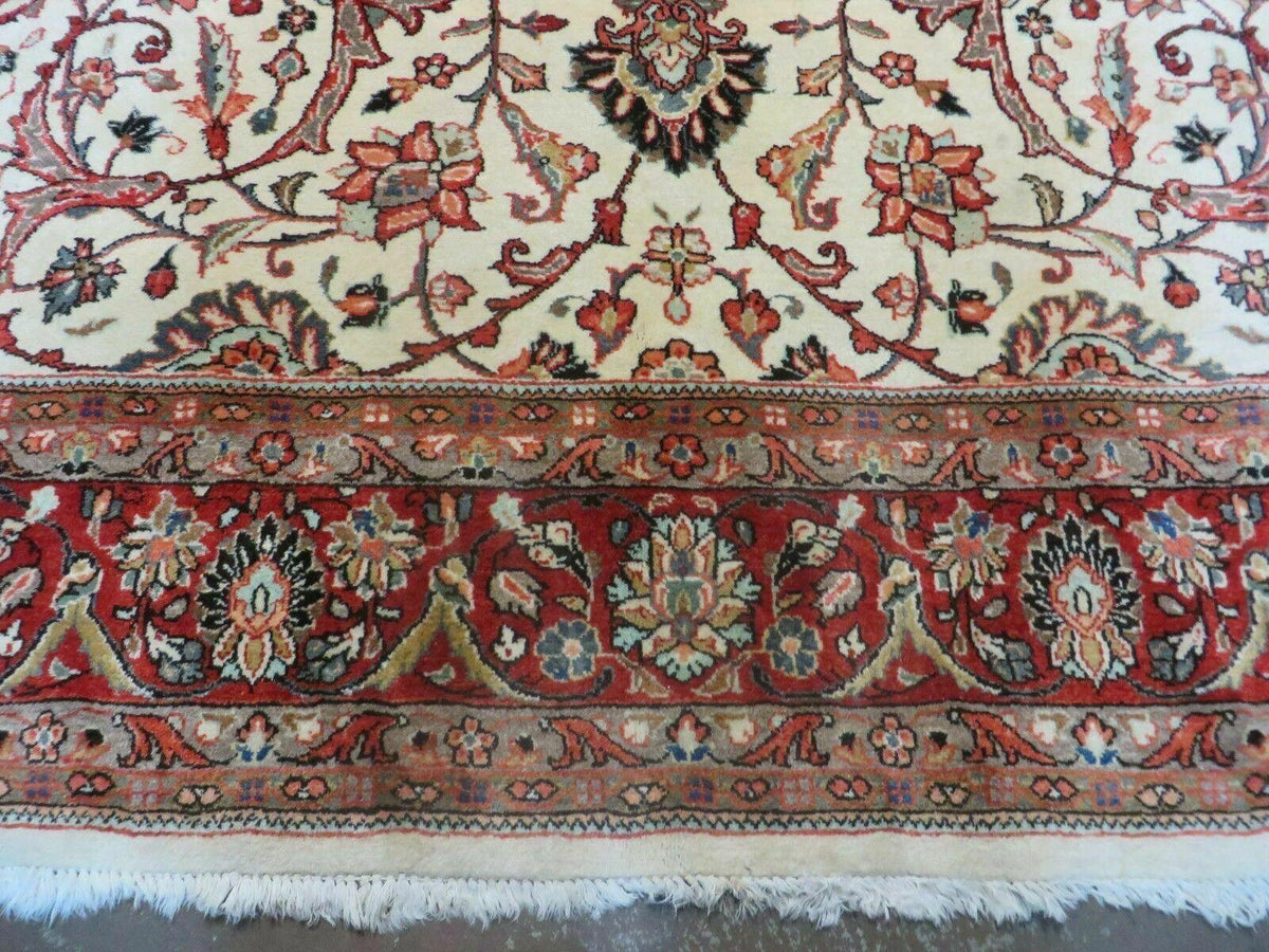 7' X 10' Vintage Handmade India Floral Oriental Wool Rug Hand knotted Carpet - Jewel Rugs, view 5