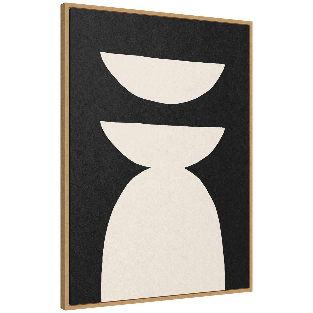 Sylvie White Geometric Abstract Framed Canvas by July Art Prints