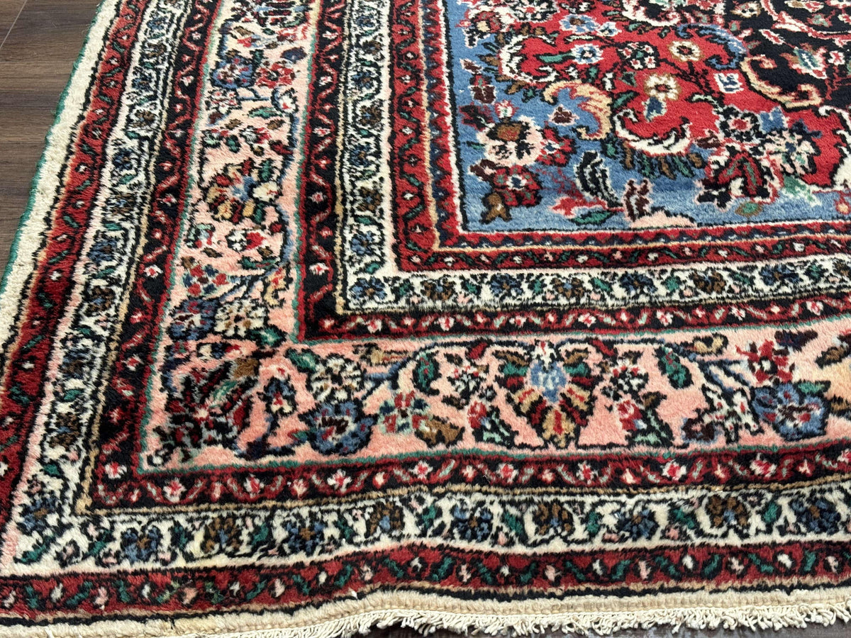 Palace Size Persian Rug 10 x 21 ft, Antique Hamadan Bibikabad Carpet, Handmade Antique Wool Oversized Rug, Ivory, Semi Open Field - Jewel Rugs, view 9
