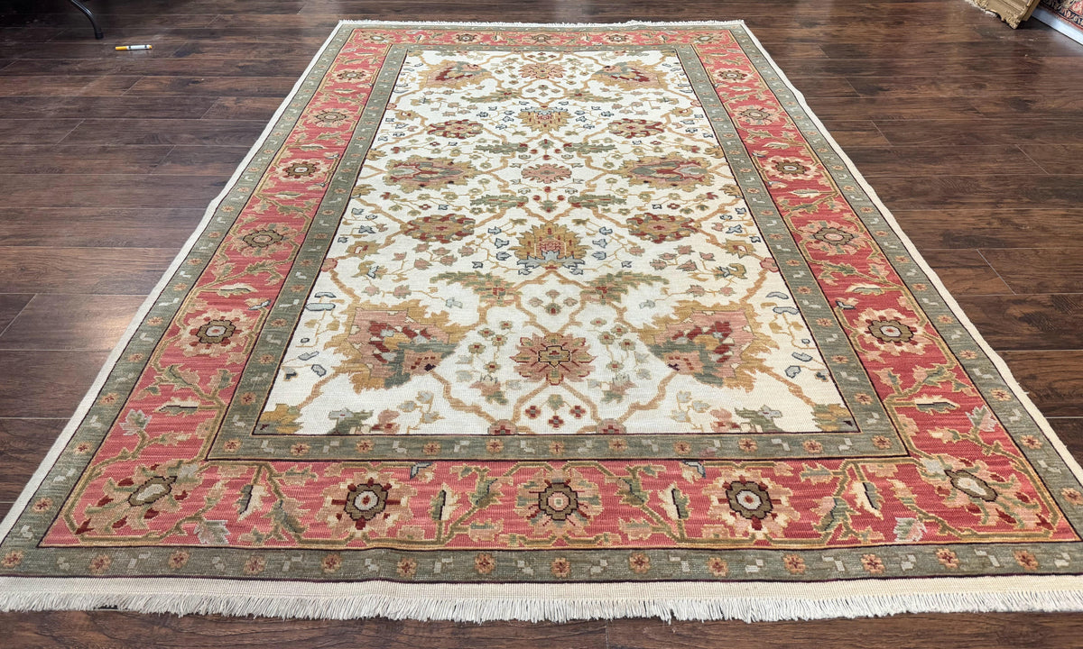 Flatweave Soumak Rug 6x9, Nourison Rug, Wool Handmade, Floral, Ivory - Jewel Rugs, view 2