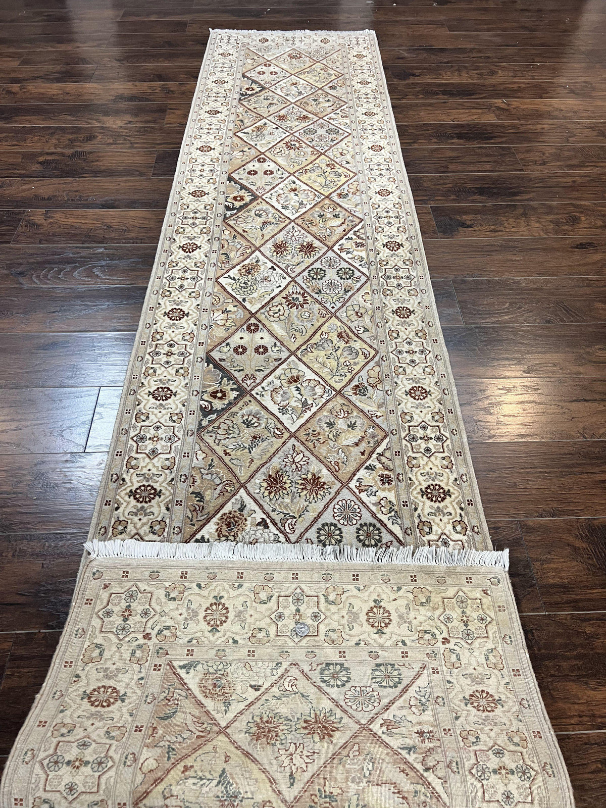 Pak Persiann Runner Rug 2.7 x 12, Handmade Wool Vintage Hallway Rug, Panel Design - Jewel Rugs, view 12