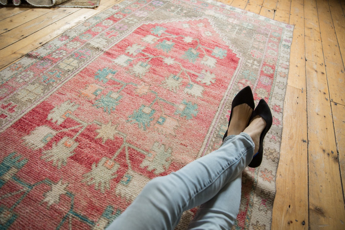 4.5x9.5 Vintage Distressed Oushak Rug Runner