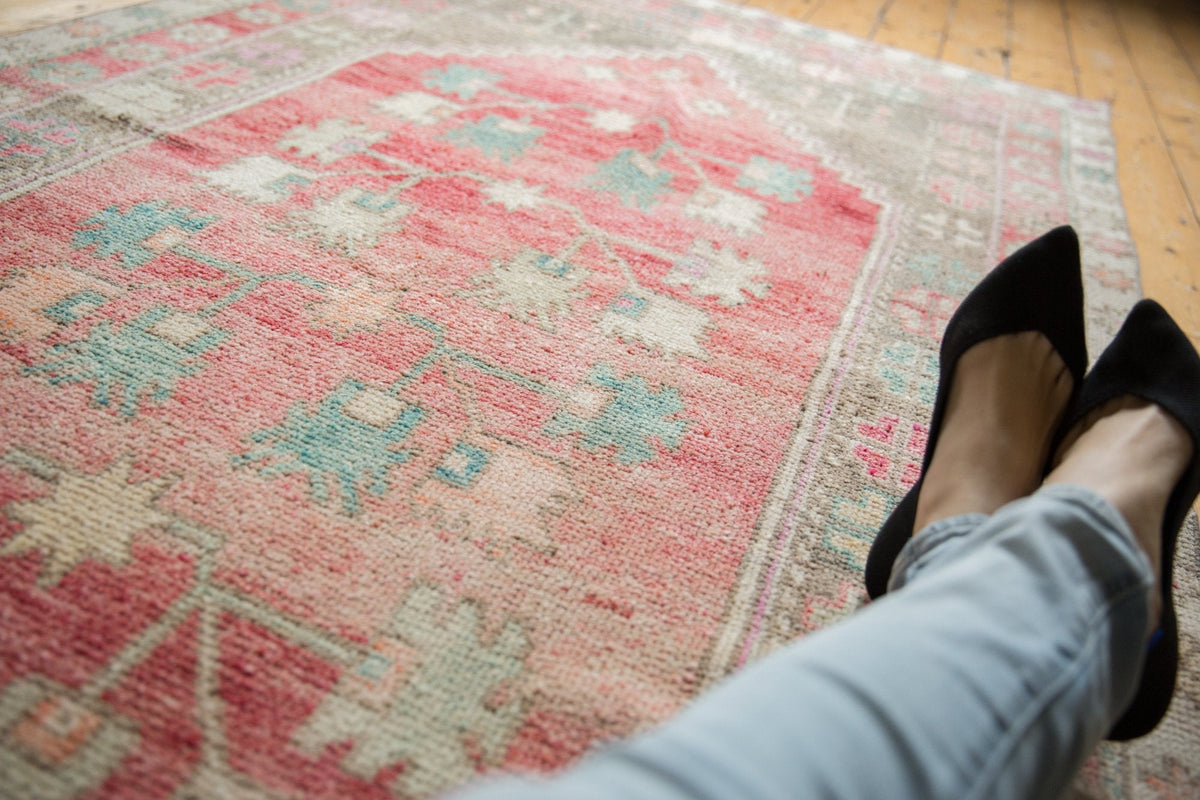 4.5x9.5 Vintage Distressed Oushak Rug Runner