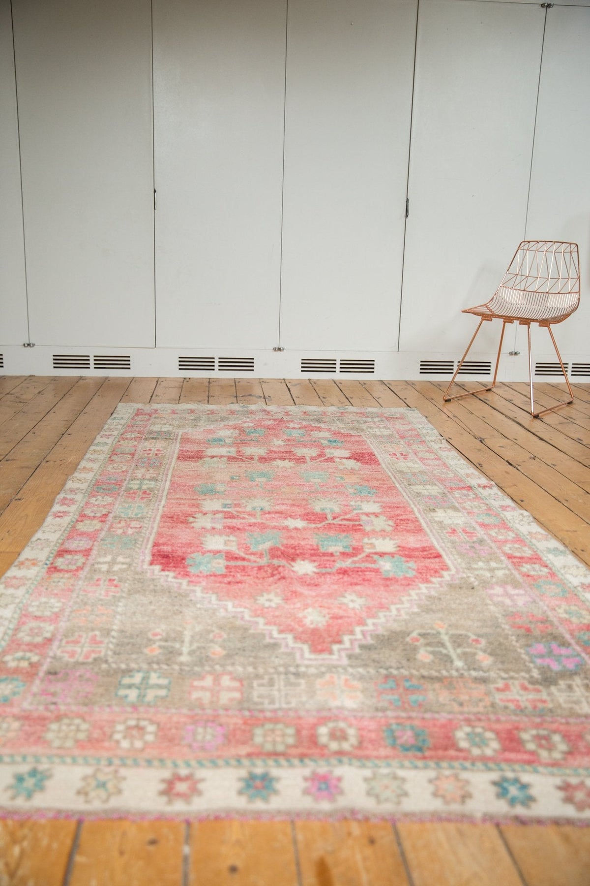 4.5x9.5 Vintage Distressed Oushak Rug Runner