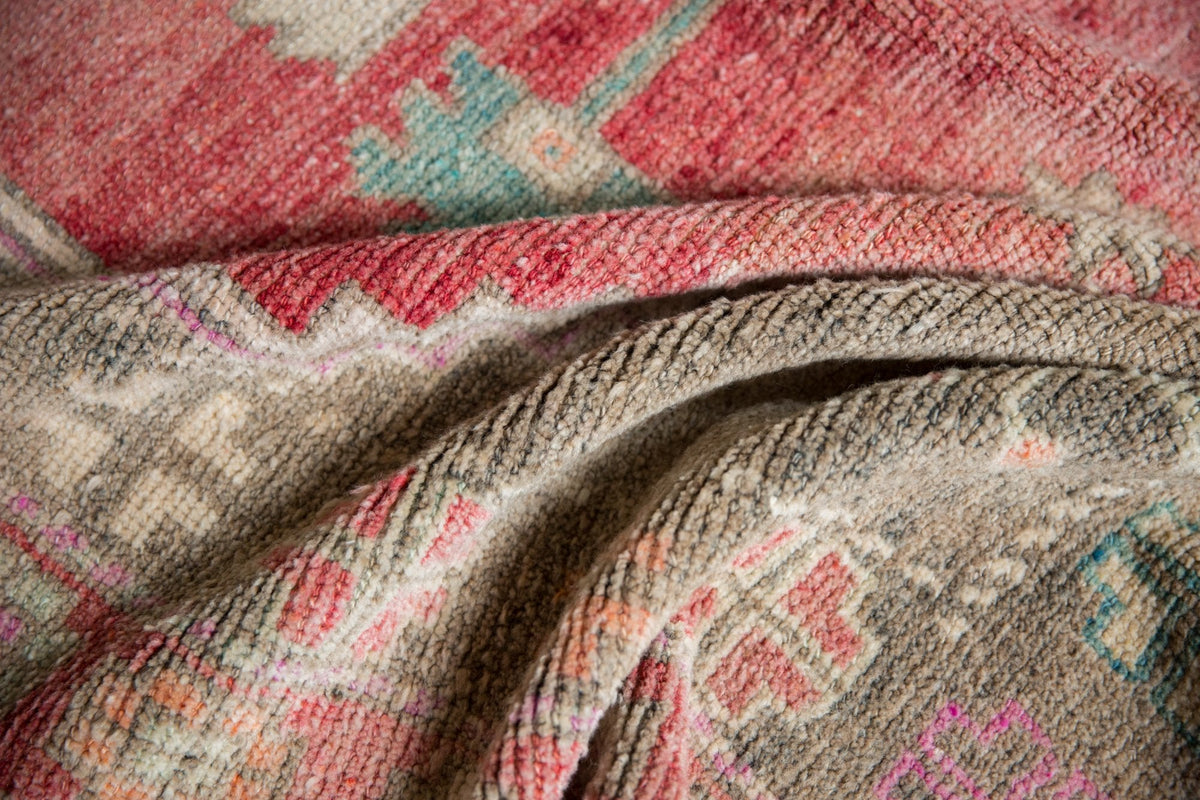 4.5x9.5 Vintage Distressed Oushak Rug Runner