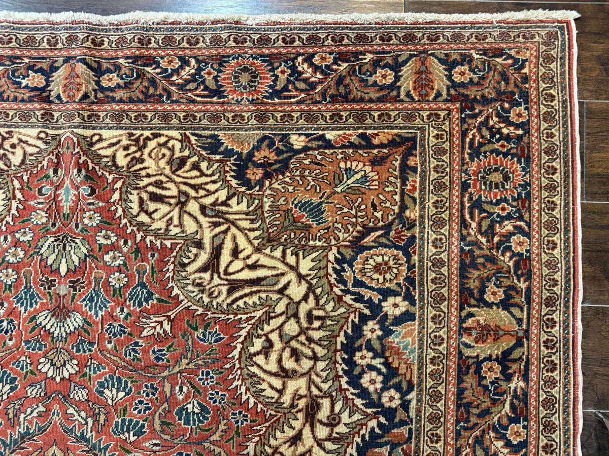 Turkish Kayseri Rug 6x10, Antique Turkish Carpet, Floral Medallion, Oriental Carpet, Red - Jewel Rugs, view 8