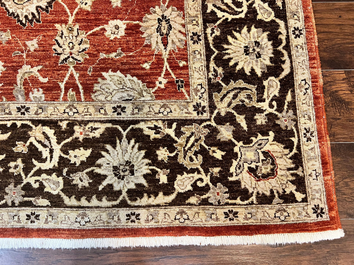 Pakistani Oriental Rug 6x9, Red, Floral Allover, Handmade Wool Rug, Peshawar Chobi Rug, Pak Persian Carpet 6 x 9 - Jewel Rugs, view 10