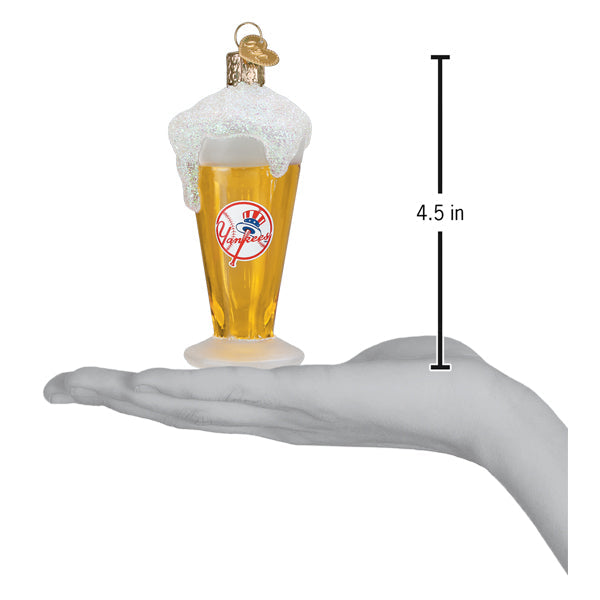 Yankees Glass Of Beer Ornament