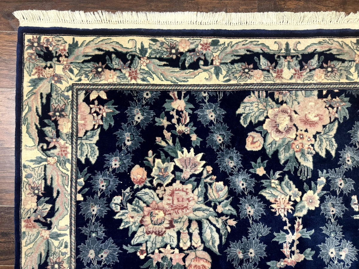 Sino Persian Rug 6x9, Navy Blue, Floral - Jewel Rugs, view 7
