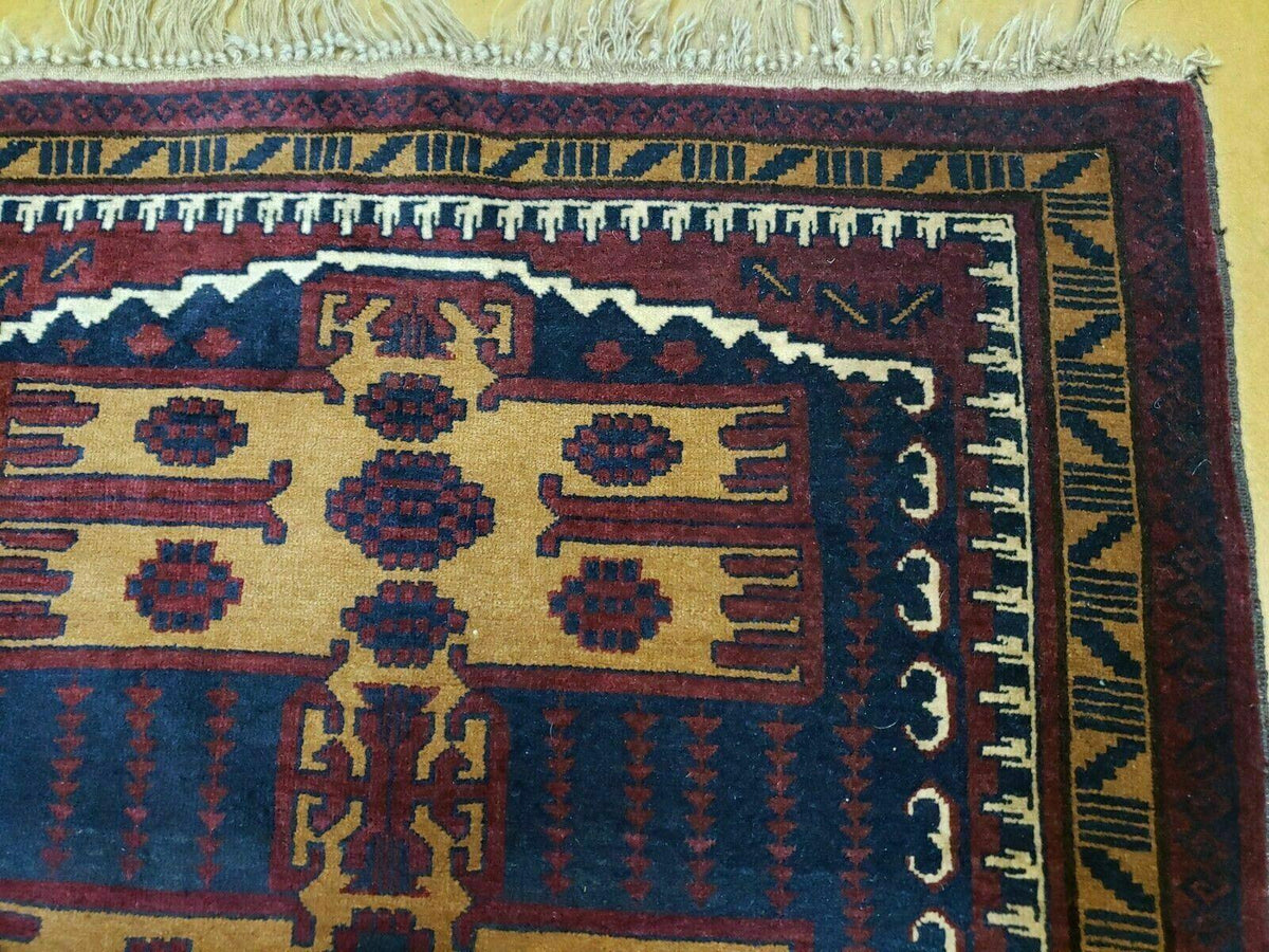 3' X 4' Vintage Handmade Balouchi Balouch Tribal Wool Rug Nice - Jewel Rugs, view 6