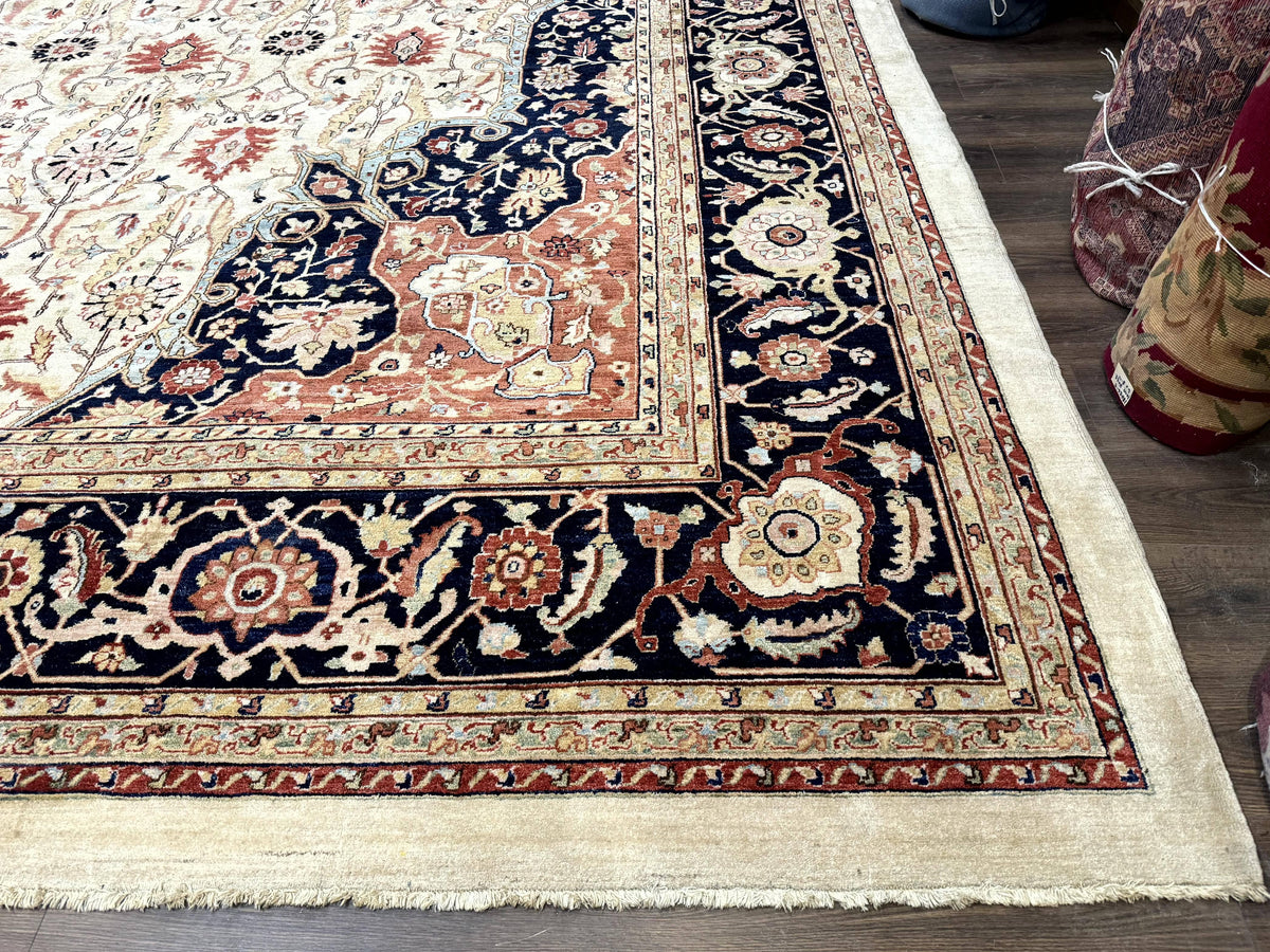 Large Palace Sized Rug 13x19, Stark Carpet, Traditional Wool Handmade Rug, Beige - Jewel Rugs, view 10