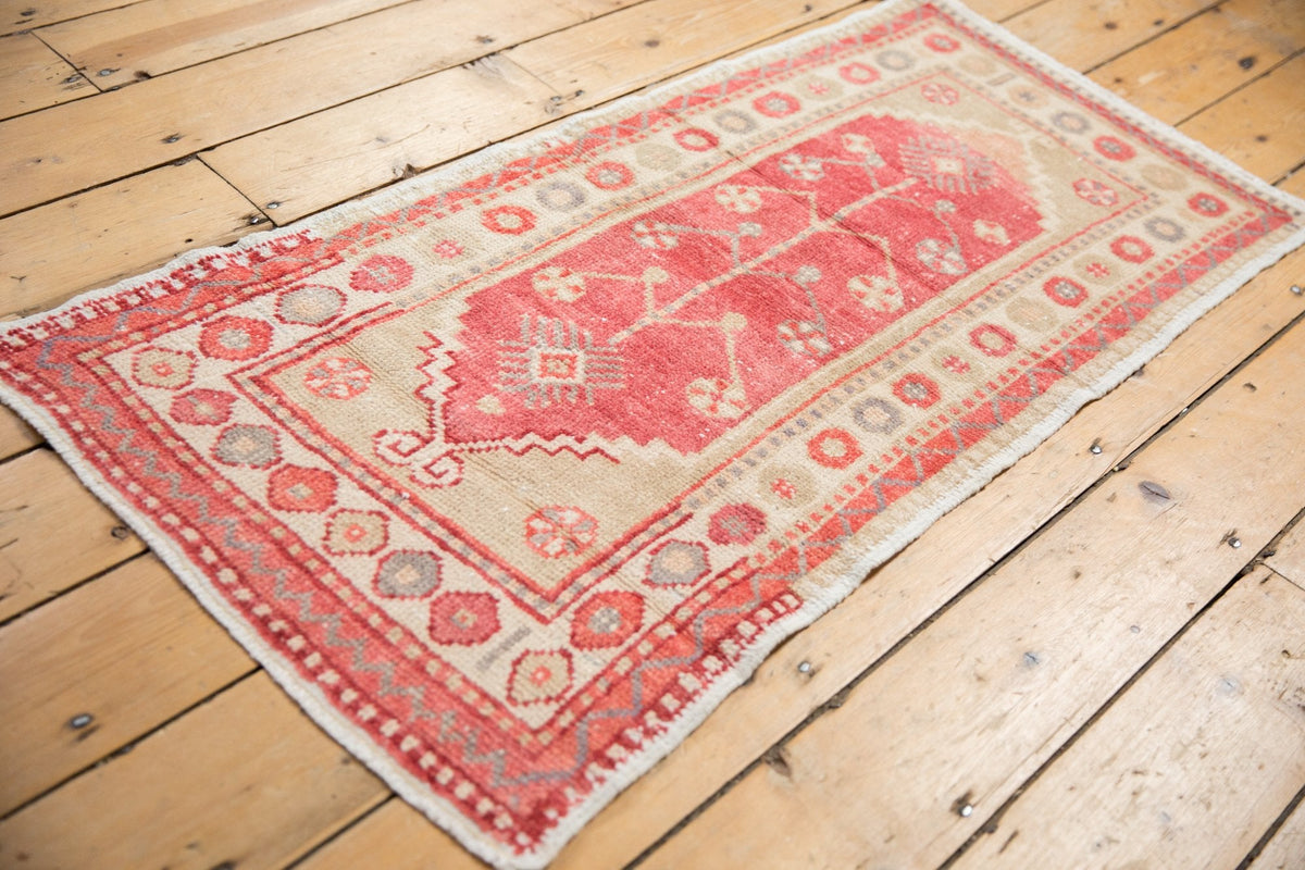 2x4.5 Vintage Distressed Oushak Rug Runner
