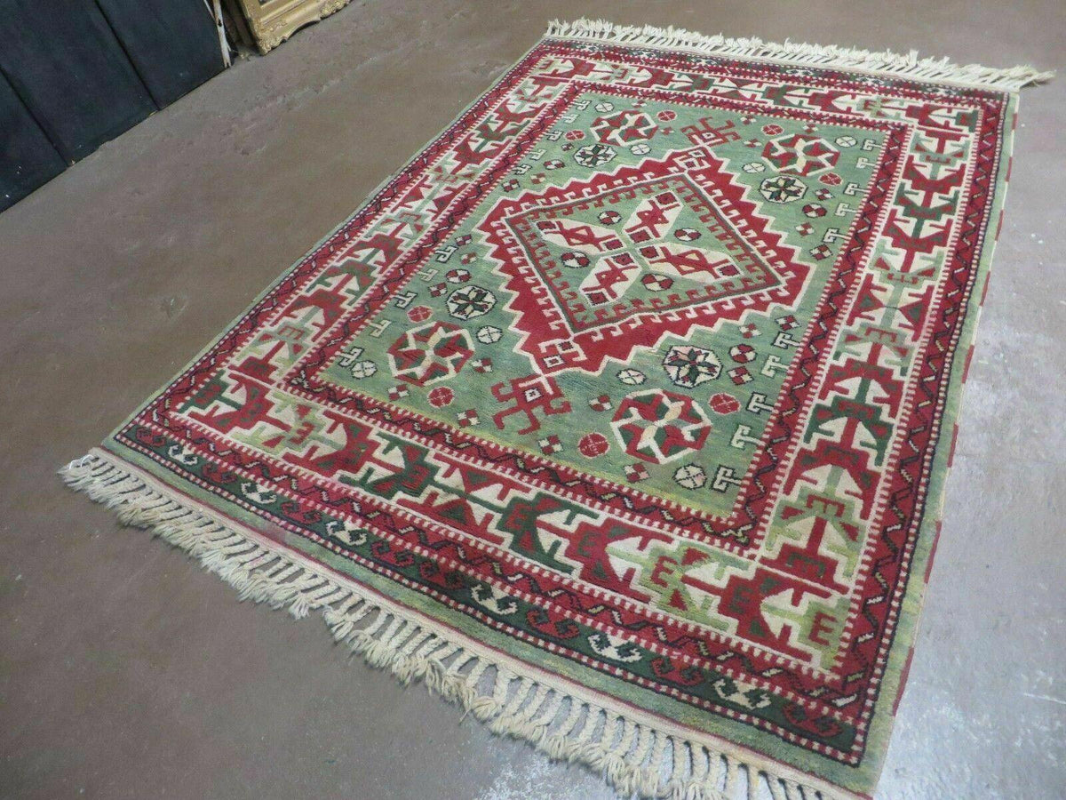 4' X 6' Vintage Handmade Turkish Kazak Design Wool Rug Carpet Nice - Jewel Rugs, view 2