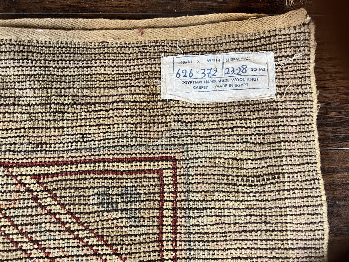 Large Egyptian Oushak Rug 12x21, Wool Handmade Vintage Carpet, Allover Pattern, Oversized 12 x 21 ft Traditional Rug - Jewel Rugs, view 11