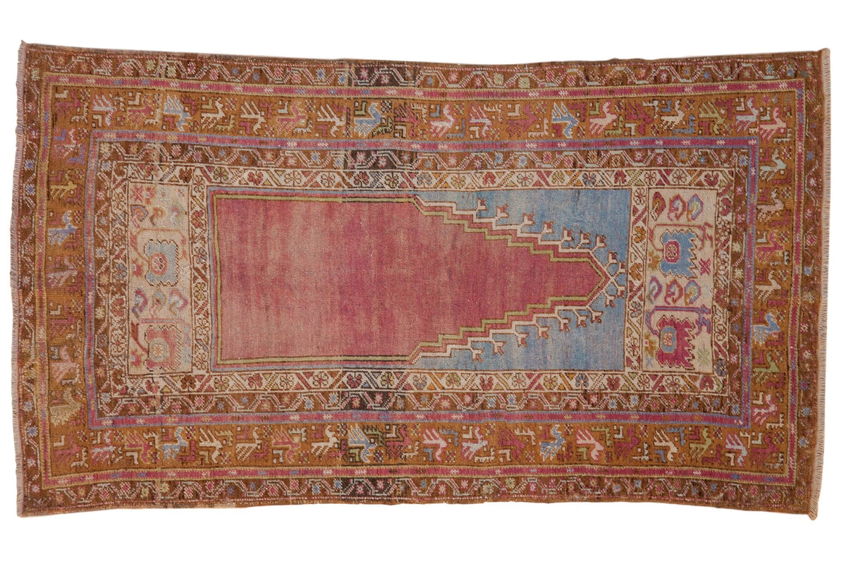3.5x6 Vintage Distressed Oushak Rug
