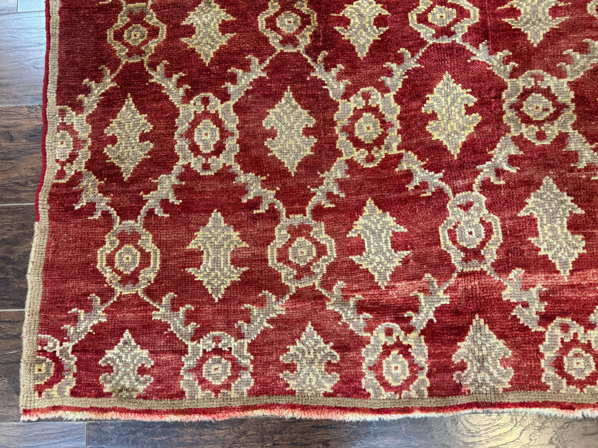 Modern Turkish Oushak Rug 5x8, Brick Red - Jewel Rugs, view 9