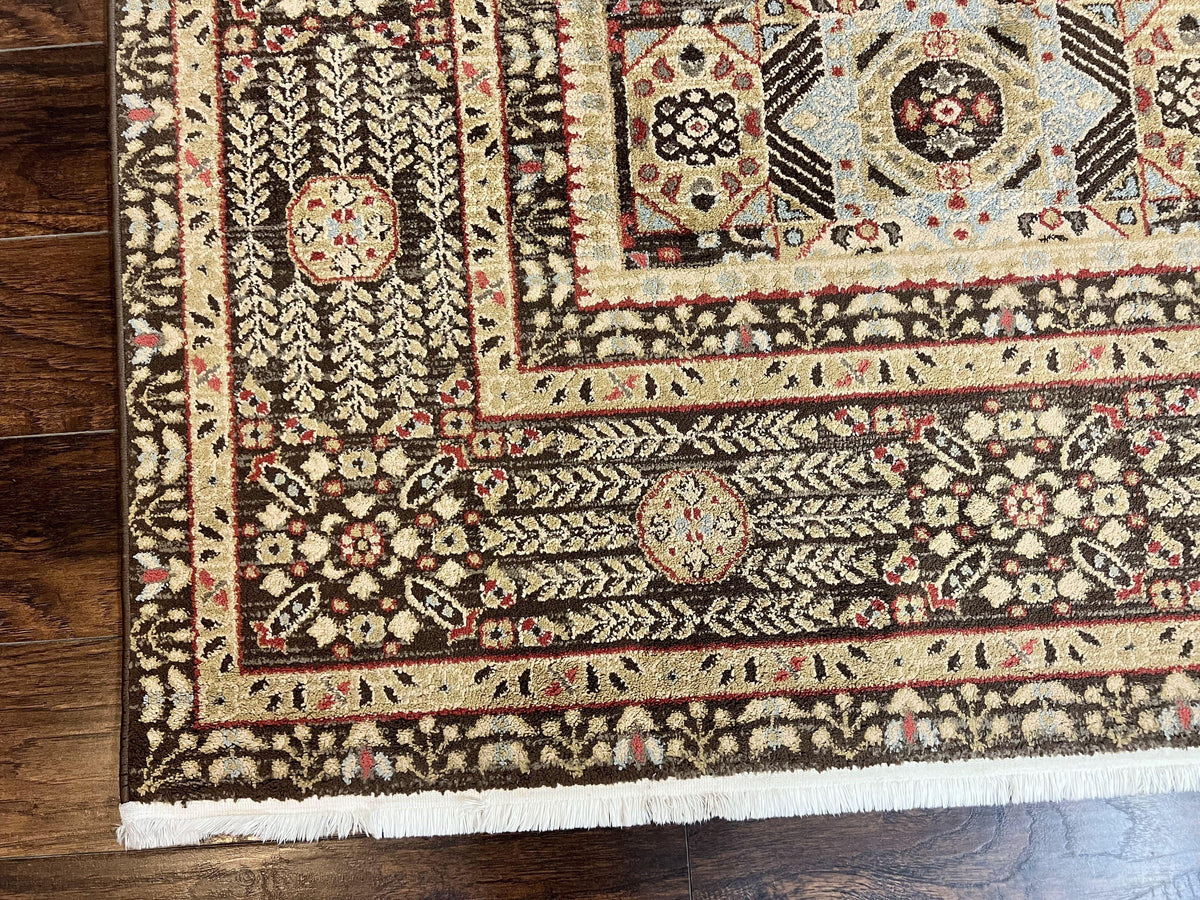 Room Sized Oriental Rug 10x11, Power Loomed Carpet, Tan Brown, Unique Loom - Jewel Rugs, view 8