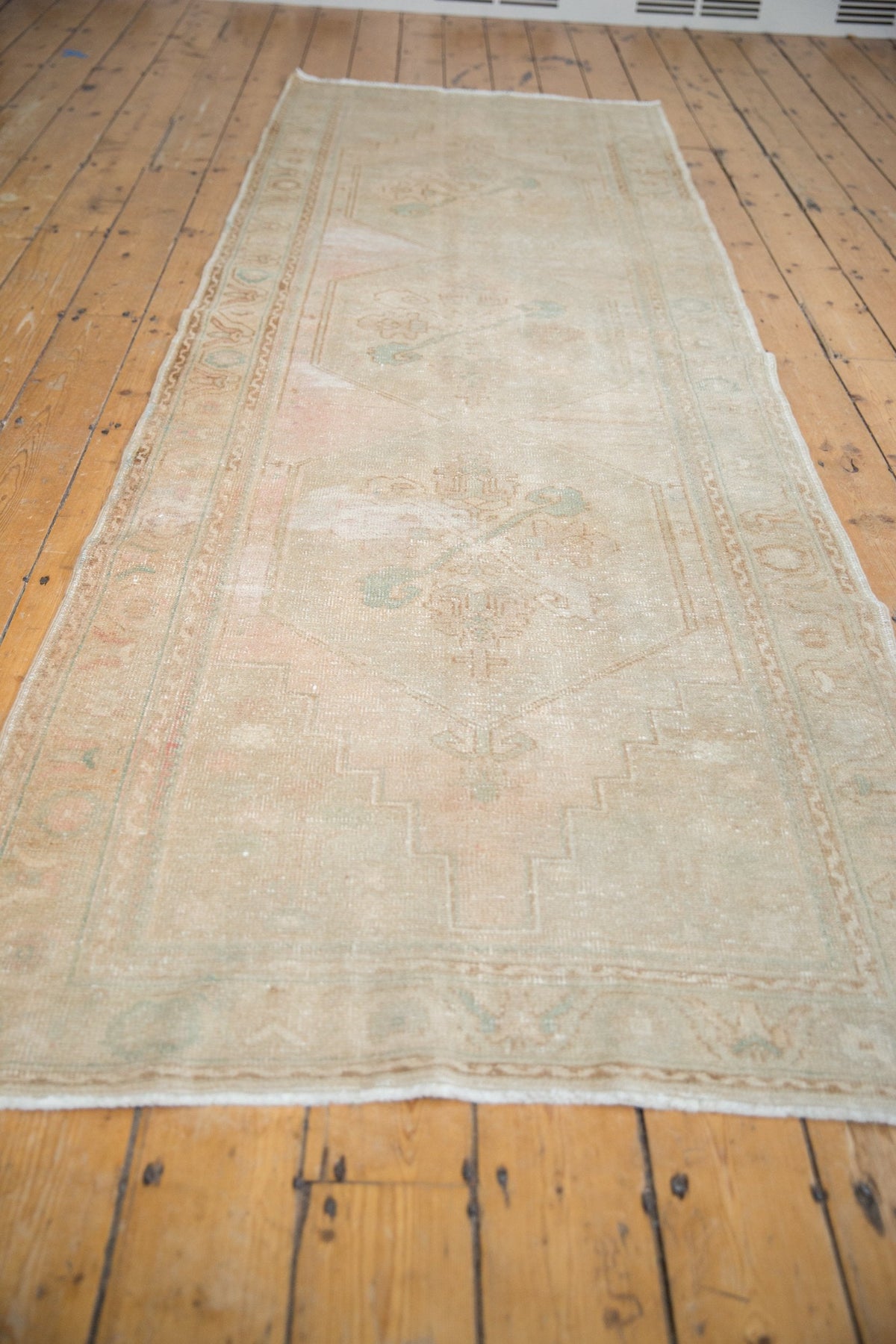 3.5x10.5 Vintage Distressed Oushak Rug Runner
