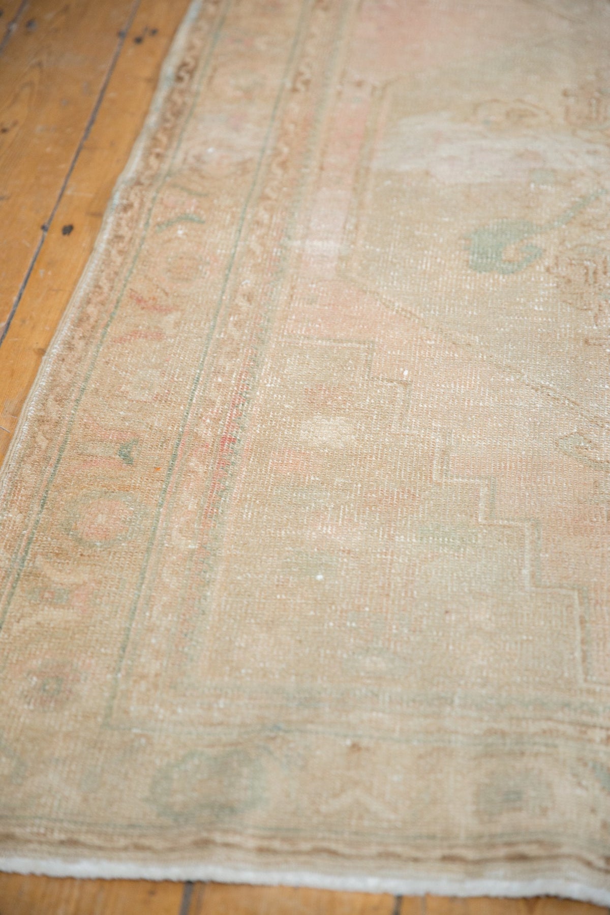 3.5x10.5 Vintage Distressed Oushak Rug Runner