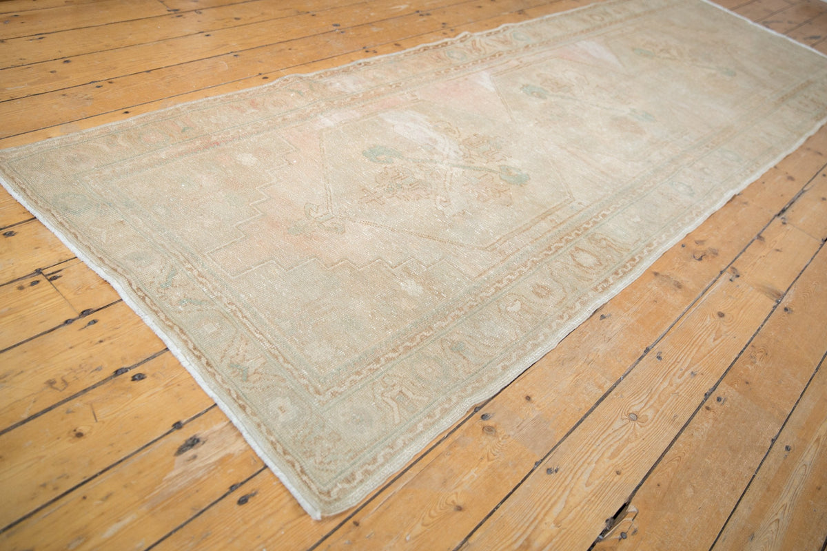 3.5x10.5 Vintage Distressed Oushak Rug Runner