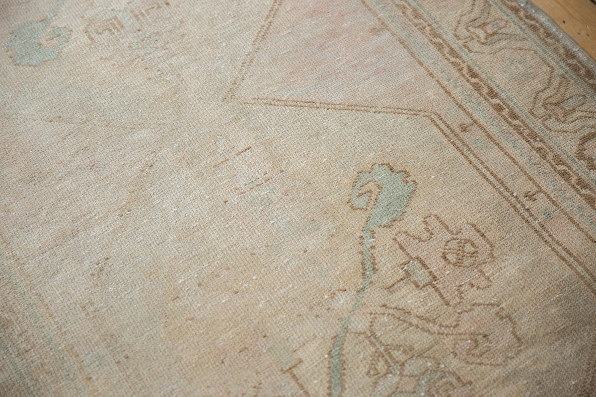3.5x10.5 Vintage Distressed Oushak Rug Runner
