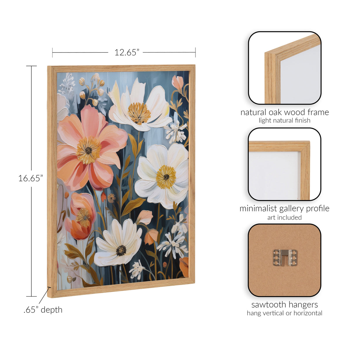 Gallery Boho Flowers in Muted Neutrals Print by The Creative Bunch Studio