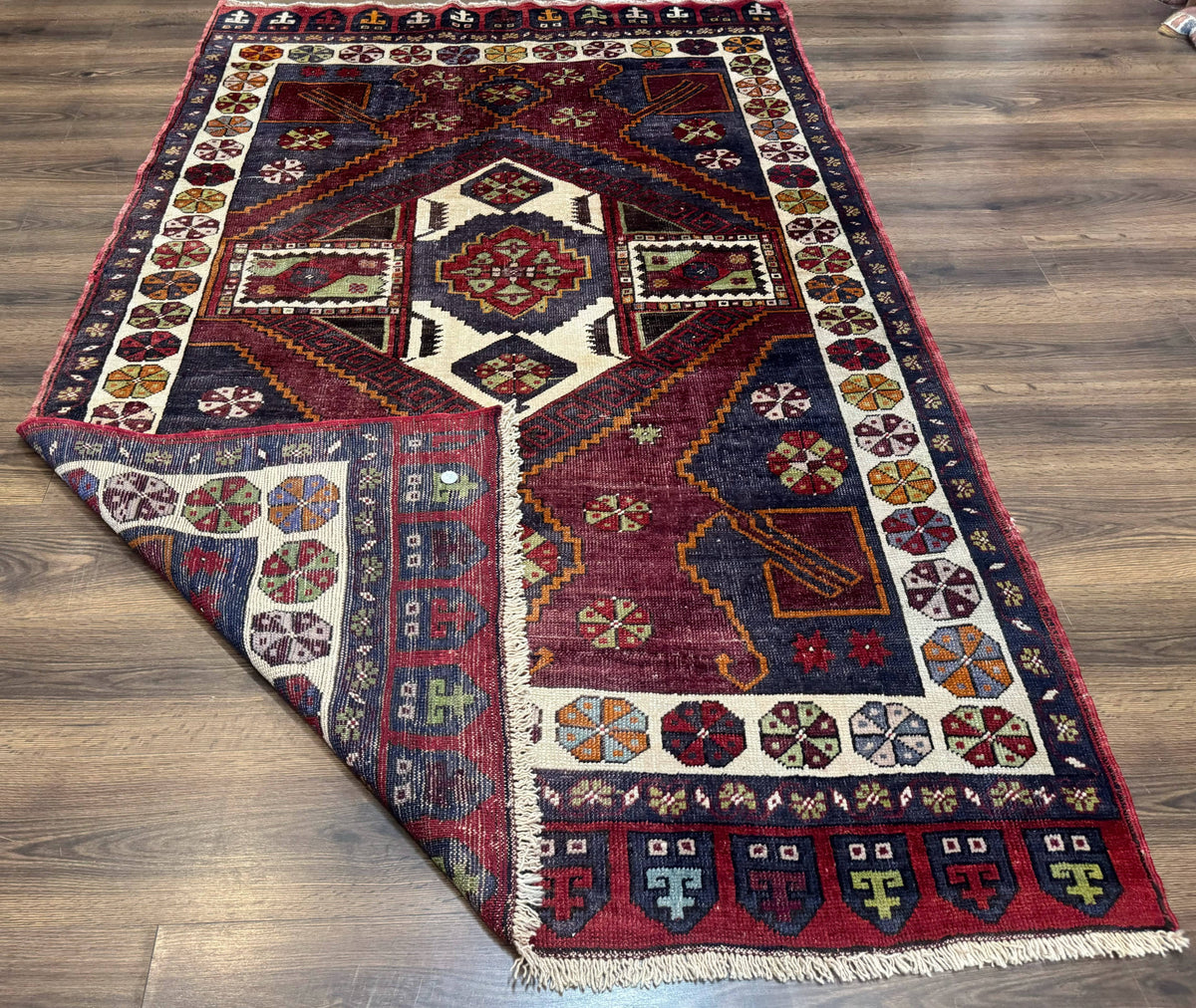 Turkish Kazak Rug 5x7, Geometric - Jewel Rugs, view 12
