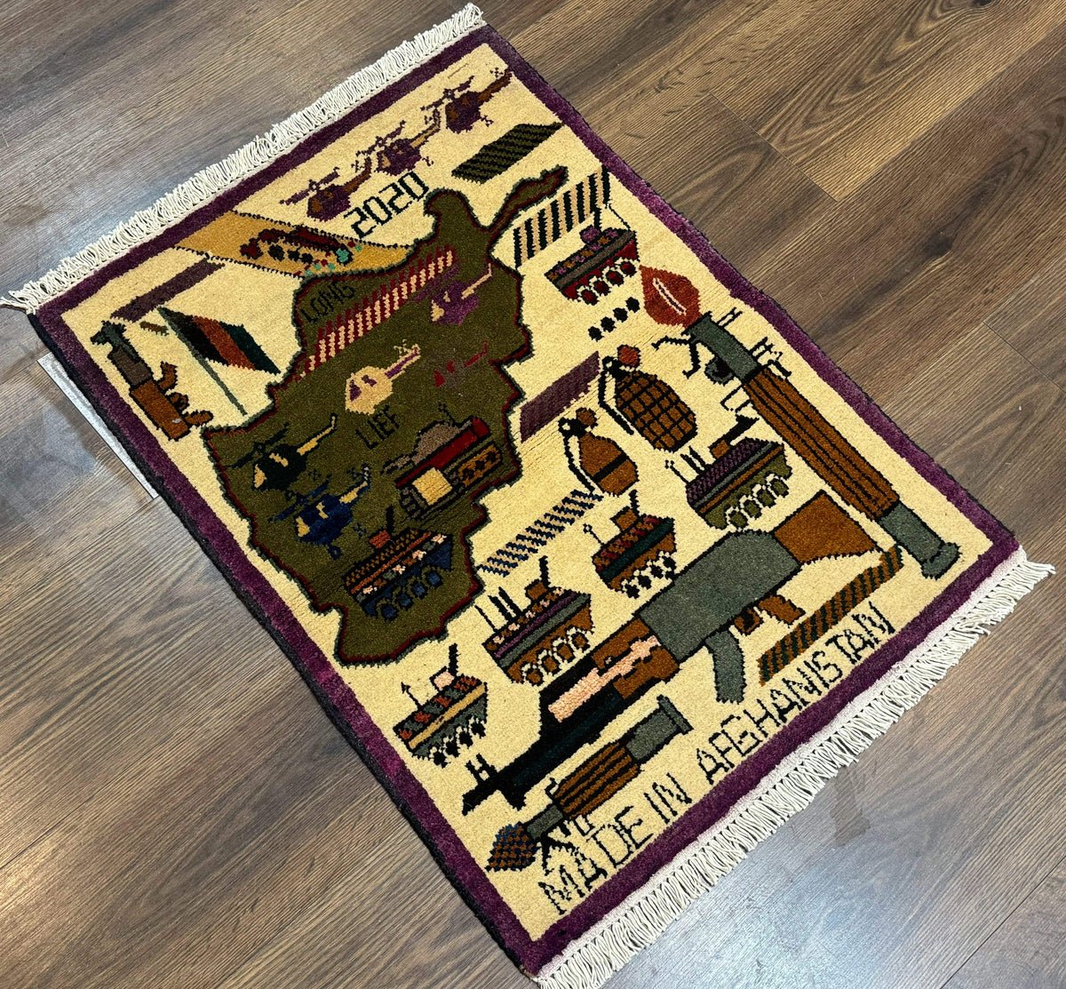 Small Afghan War Rug, Collectible, Wool - Jewel Rugs, view 3