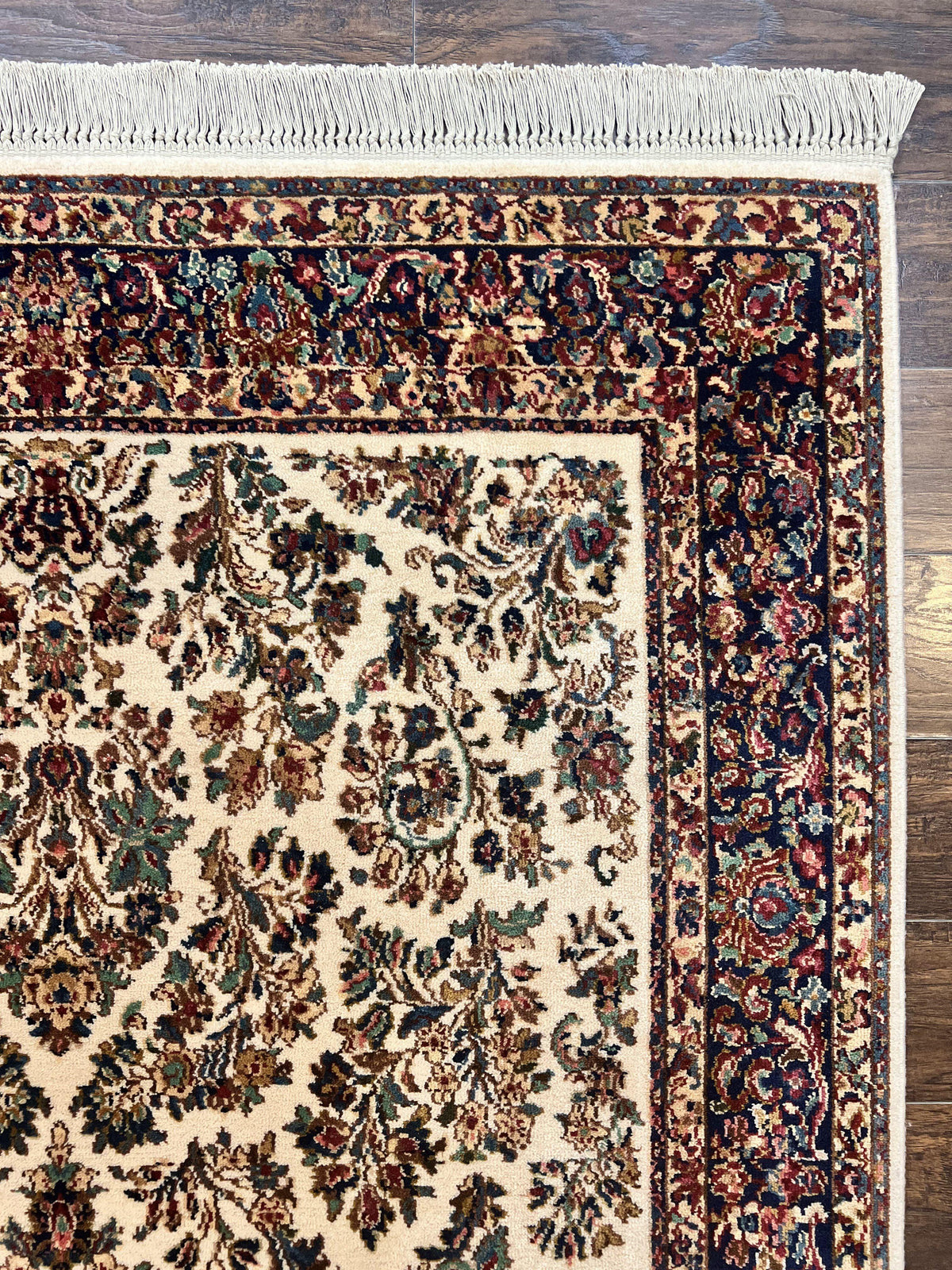 Karastan Rug 5.9 x 9, Ivory Sarouk #760, Wool Vintage Original Collection 700 Series - Jewel Rugs, view 8