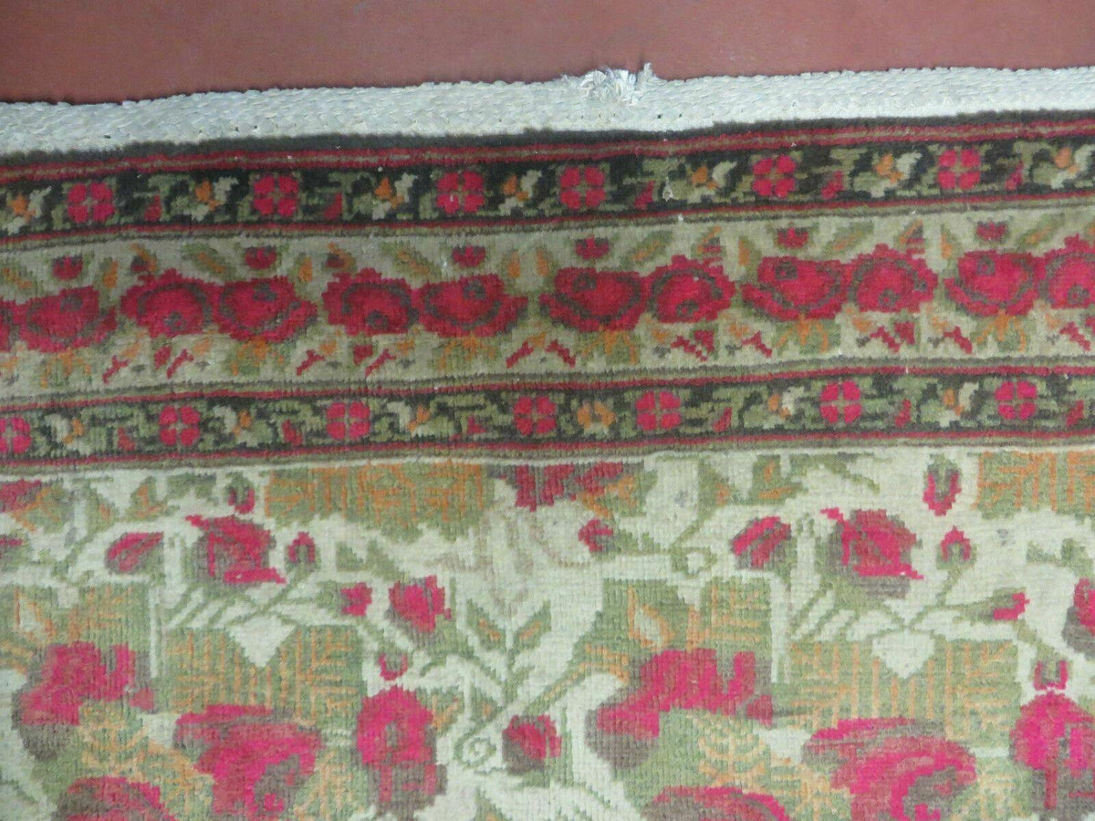5' X 6' Antique Handmade India Floral Oriental Wool Rug Roses Flowers Traditional Contemporary Design - Jewel Rugs, view 12