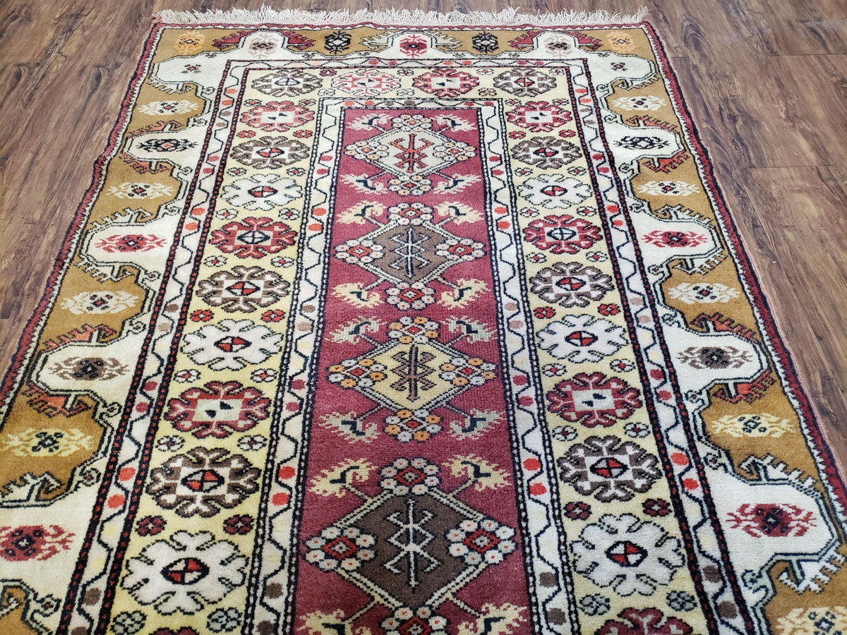 Turkish Caucasian Rug 4x7, Wool Turkish Talish Carpet, Geometric Rug - Jewel Rugs, view 6