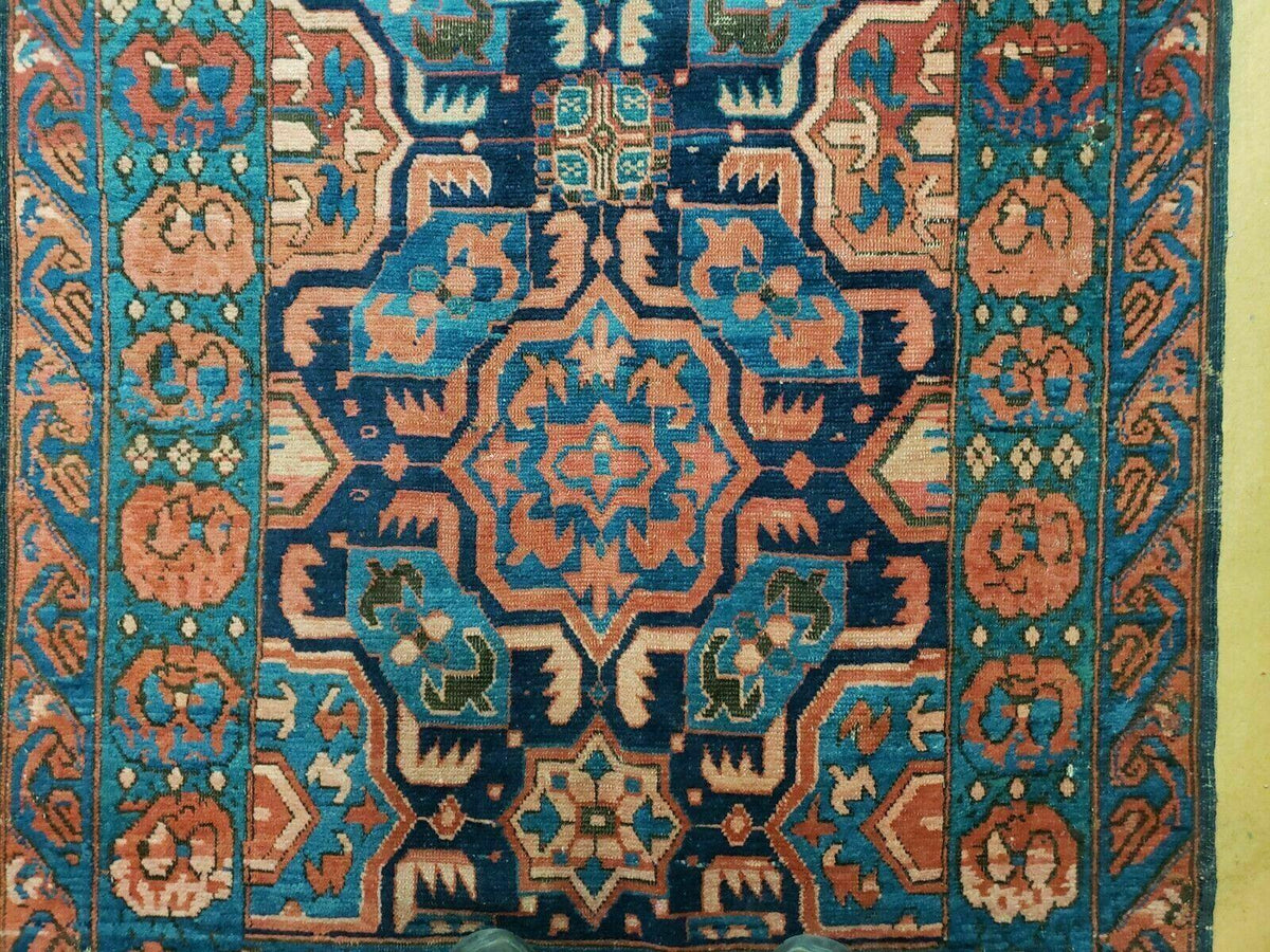 3'10" X 10' Antique Caucasian Seychor Rug Hand Made Wool Carpet Organic Dye Nice - Jewel Rugs, view 4