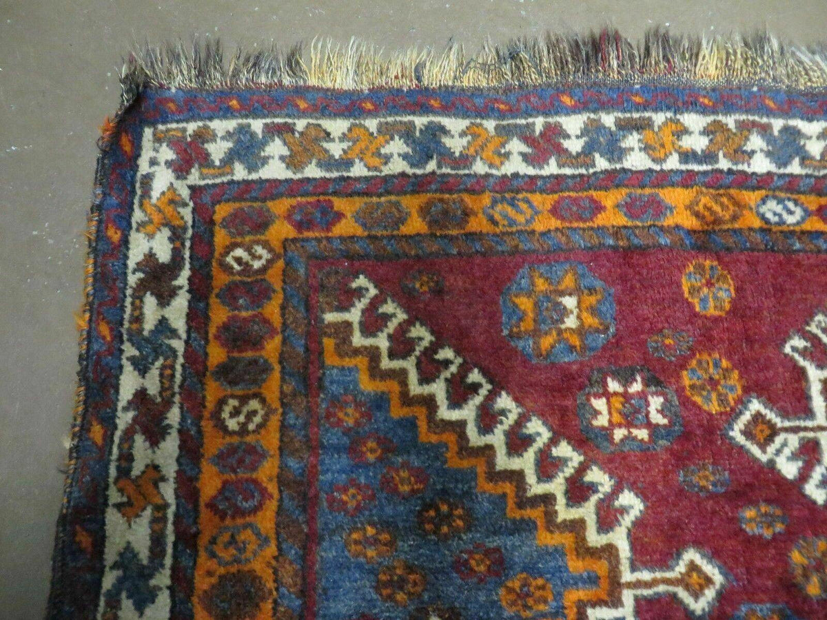 4' X 7' Antique Handmade Tribal Turkish Wool Rug Nice - Jewel Rugs, view 7
