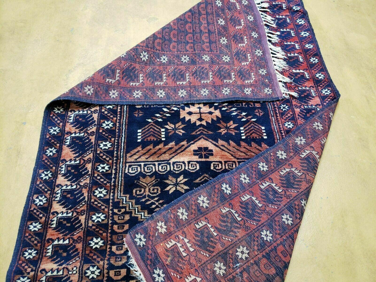 3' 4" X 5' 6" Vintage Handmade Pakistan Balouchi Balouch Tribal Wool Rug Nice - Jewel Rugs, view 11
